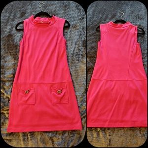 Pink trapeze vintage retro Jackie O dress